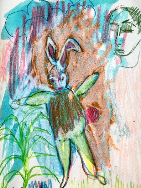Thelma Van Rensburg - Playful bunny and sour puss